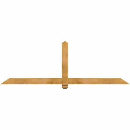 Ekena Millwork Eugene Rough Sawn Timber Gable Bracket, Western Red Cedar, 84"W x 28"H x 2"D x 4"F, 8/12 Pitch GBW084X28X0204EUG00RWR